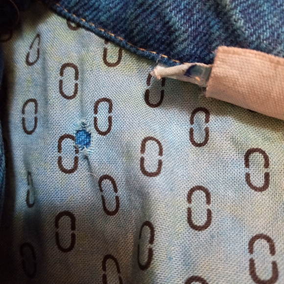 1980's Teal Denim Jacket by Francais of California - Picture 2 of 6